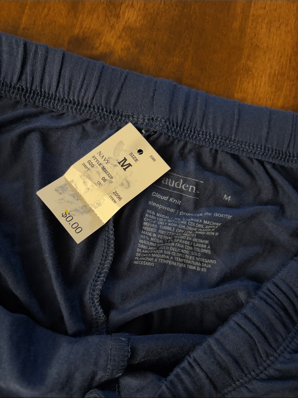 Pair (2) of Auden Women's Cloud Knit Sleepwear Shorts Navy / Seahorse NWT M - Picture 5 of 5